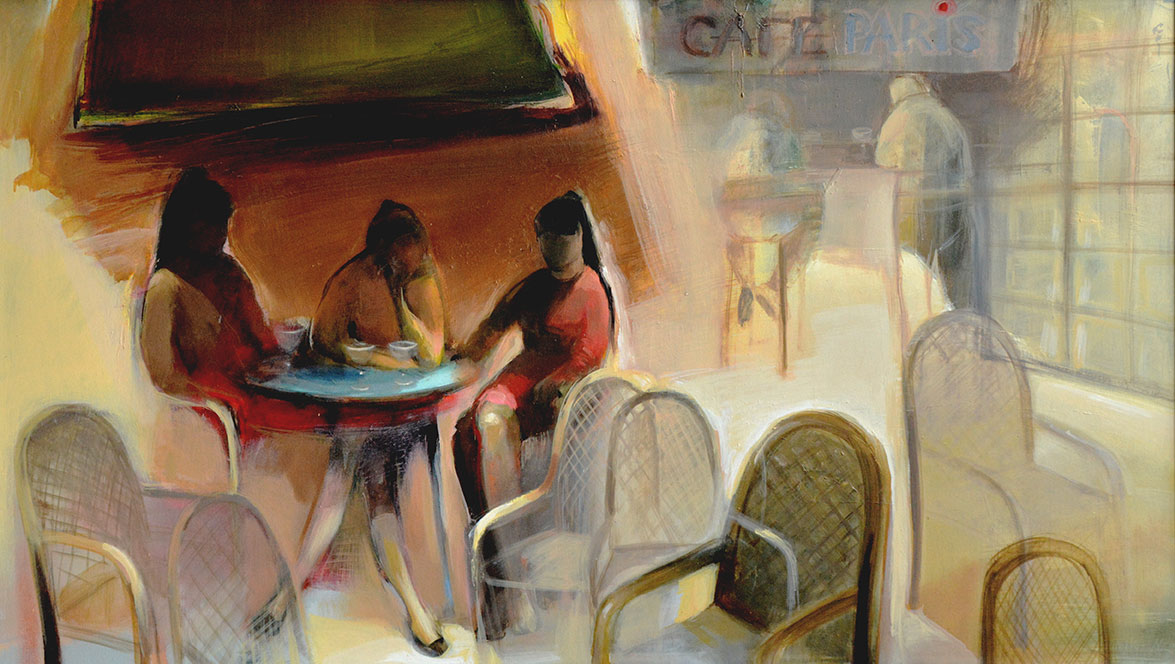 Cafe Paris, 2016, olej, 150x110