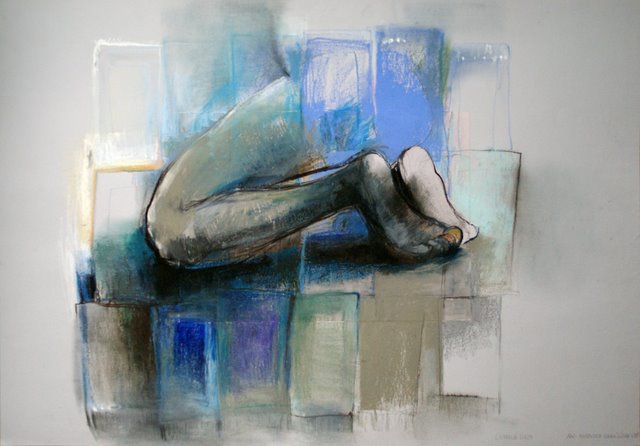 Chwile ciszy, 2008, pastel, 100x80