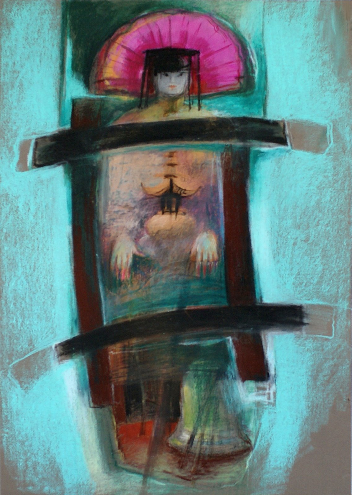 Dworskie życie, 2009, pastel, 70x100