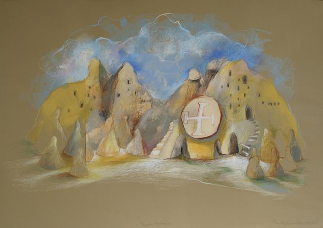 Kapadocja, 2008, pastel, 100x70