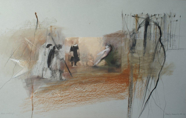 Kawalerowie, 2010, rysunek, 50x30