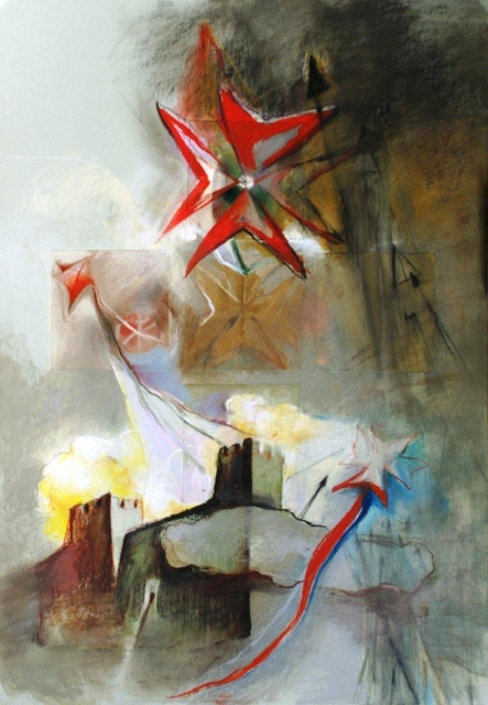 Rany zagojone, 2010, pastel, 70x100