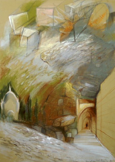 Tajemnice Jerozolimy, 2007, pastel, 70x100
