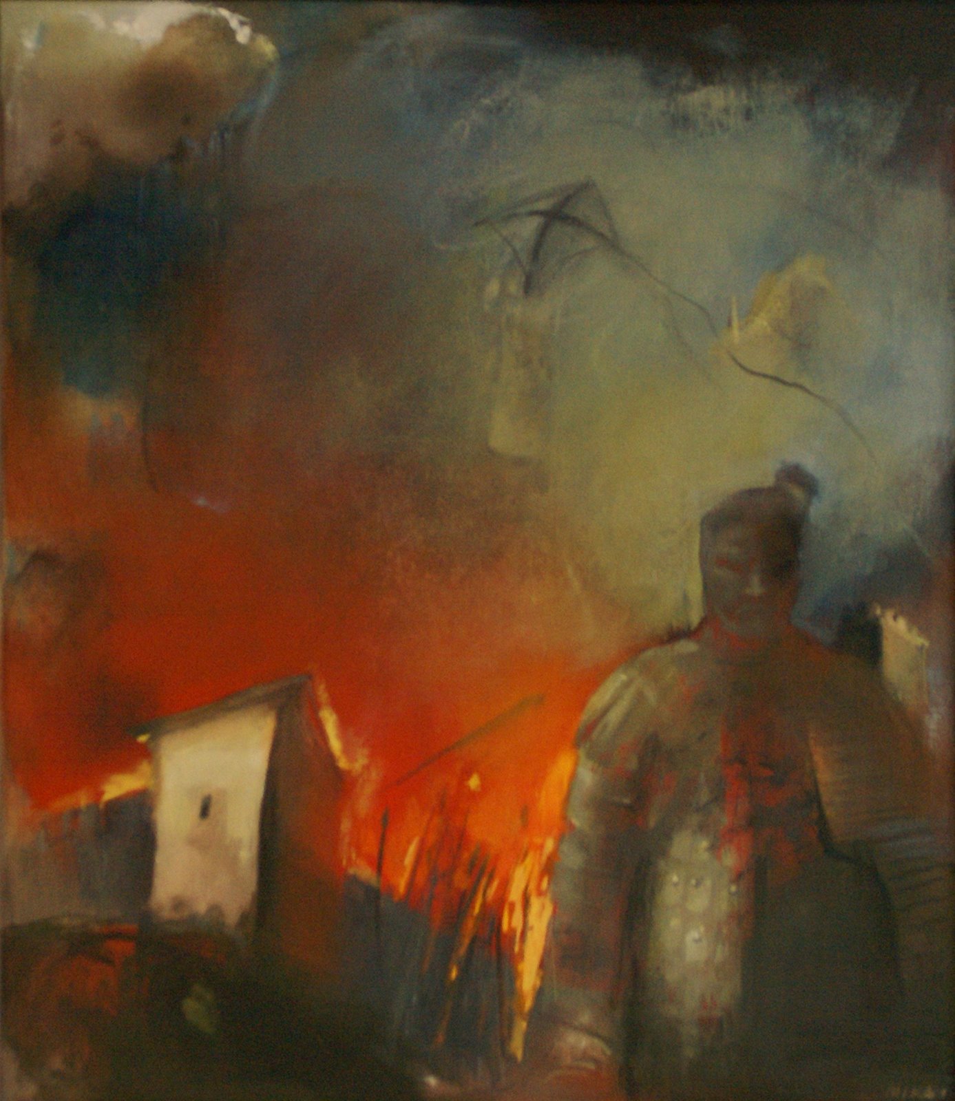 Walka o Mur, 2008, olej, 50x50